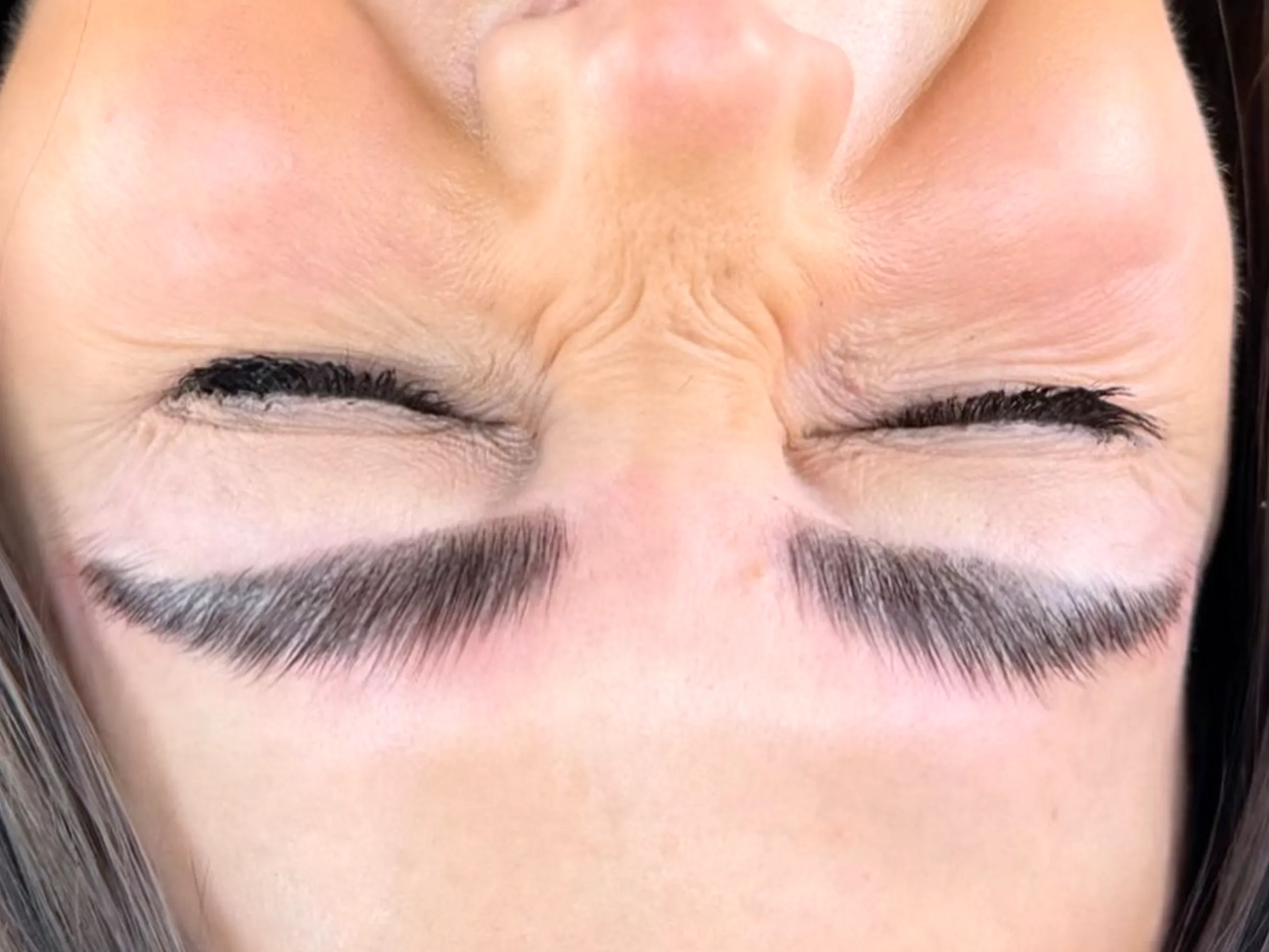 eyebrow tattoo turned grey